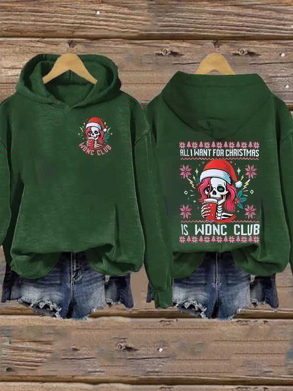 Women's Retro Funny Proud Member Of Club We Do Not Care Menopause Perimenopause Print Hoodie