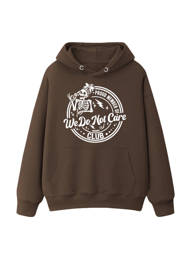 Women's Retro Funny Proud Member Of Club Menopause Perimenopause Print Casual Hoodie