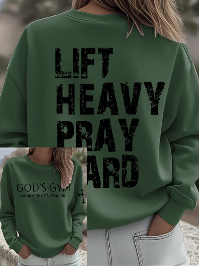 Women's Gym Faith Print Sweatshirt