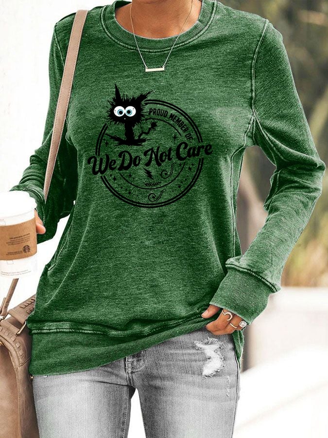 Women's Retro Funny Proud Member Of Club Menopause Perimenopause Print Knitted Tops
