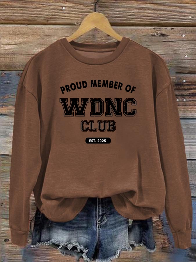 Women's Retro Funny Proud Member Of Club We Do Not Care Menopause Perimenopause Print Sweatshirt