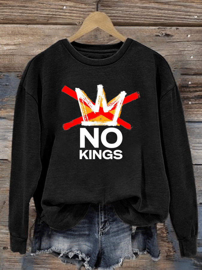 🔥Buy 3 Get 15% Off🔥Women's America has No Kings Printed Casual Sweatshirt
