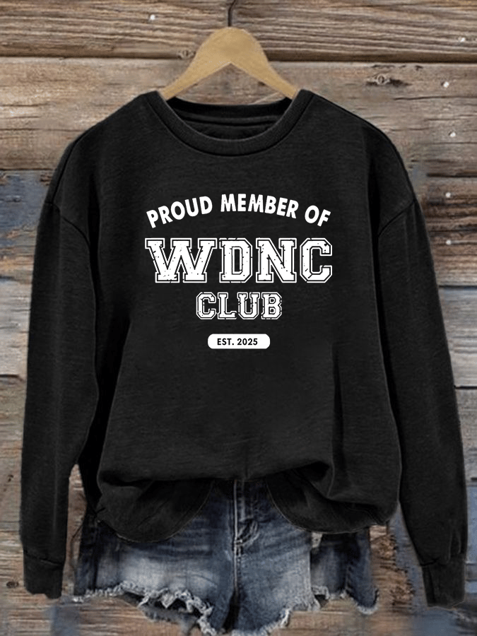 Women's Retro Funny Proud Member Of Club We Do Not Care Menopause Perimenopause Print Sweatshirt
