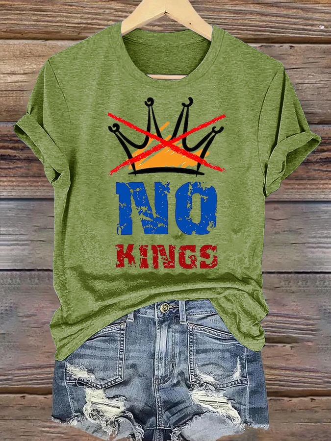 🔥Buy 3 Get 15% Off🔥Women's NO KINGS Print T-Shirt