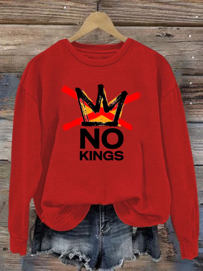 🔥Buy 3 Get 15% Off🔥Women's America has No Kings Printed Casual Sweatshirt