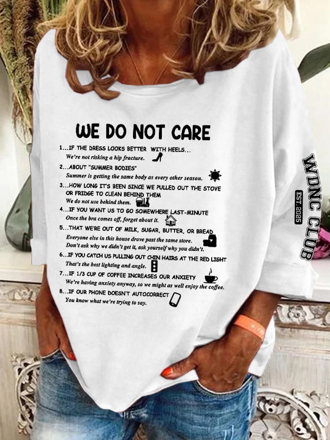 🔥Buy 3 Get 15% Off🔥Retro Funny WDNC Club Menopause Perimenopause Print Sweatshirt