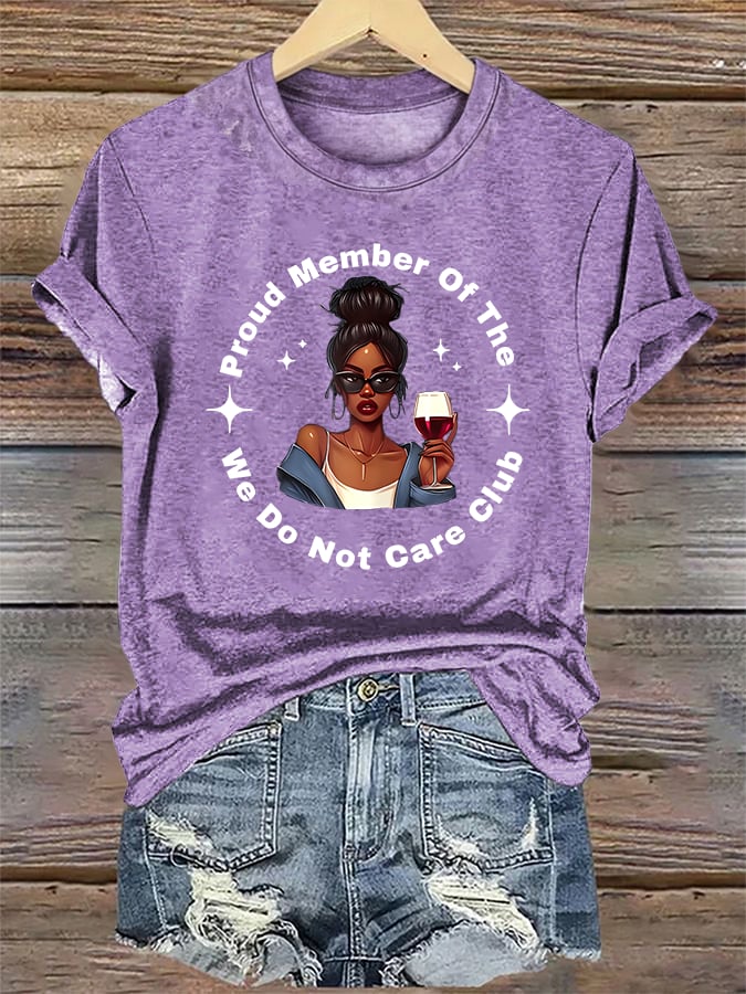 Women's Retro Funny Proud Member Of Club Menopause Perimenopause Print T-Shirt