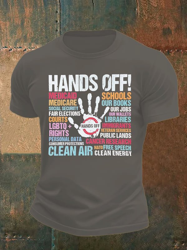 🔥Buy 3 Get 15% Off🔥Men's HANDS OFF! Print T-Shirt