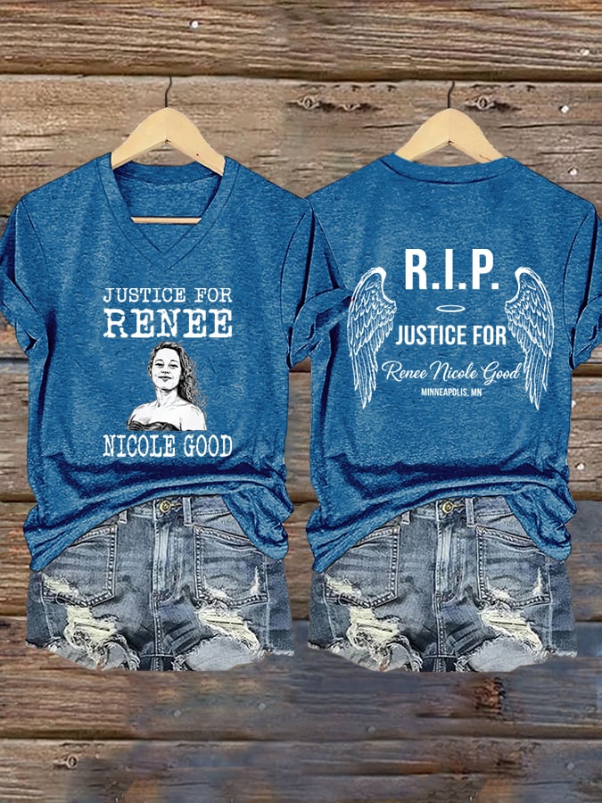 Women's Justice for Renee Nicole Good Print Casual T-Shirt