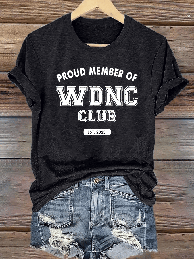 Women's Retro Funny Proud Member Of Club We Do Not Care Menopause Perimenopause Print T-Shirt