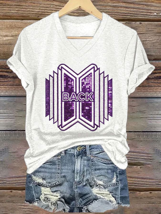 Women's K-pop Print Short-sleeved T-shirt