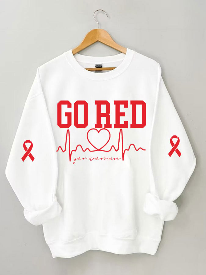 Women's Heart Disease Awareness The Beat Goes On Sweatshirt