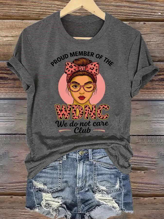 Women's Retro Funny Proud Member Of Club Menopause Perimenopause Print T-Shirt