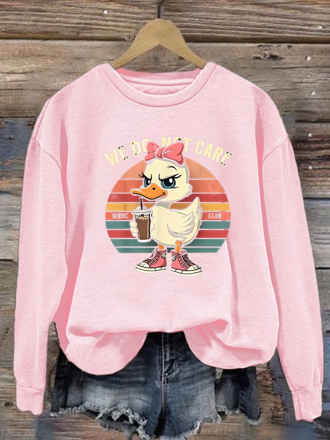 Women's Retro Funny Proud Member Of Club We Do Not Care Menopause Perimenopause Print Sweatshirt