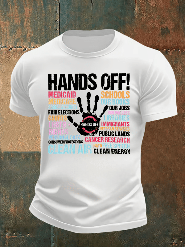 🔥Buy 3 Get 15% Off🔥Men's HANDS OFF! Print T-Shirt