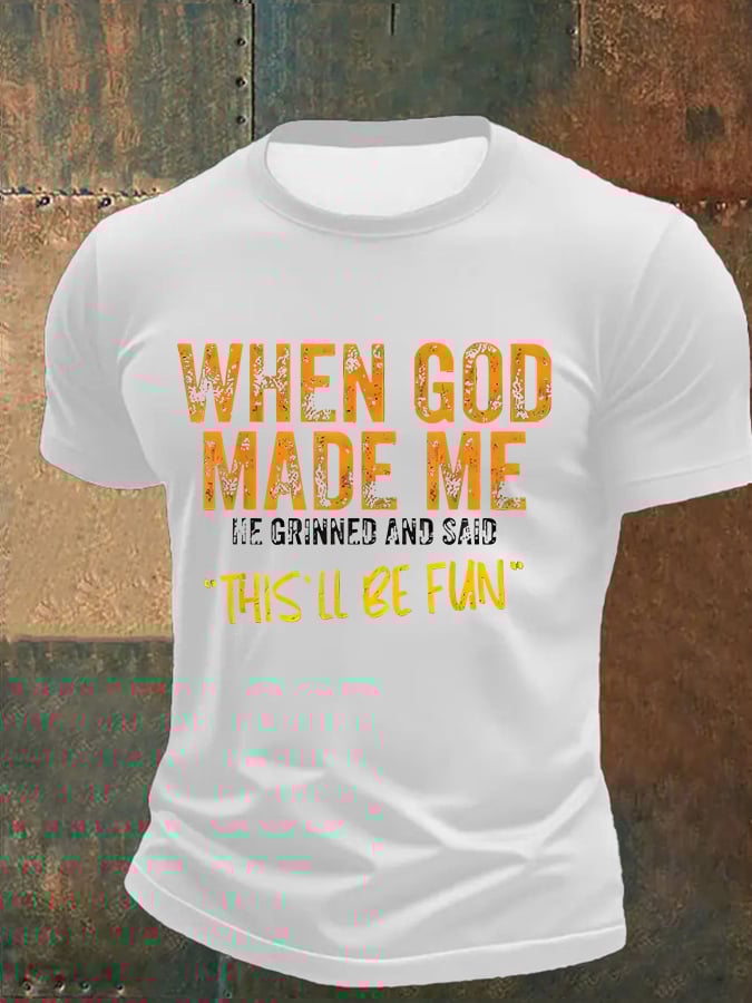 🔥Hot Sale Picks 🔥Men'S Casual Faith Print Short Sleeve T-Shirt