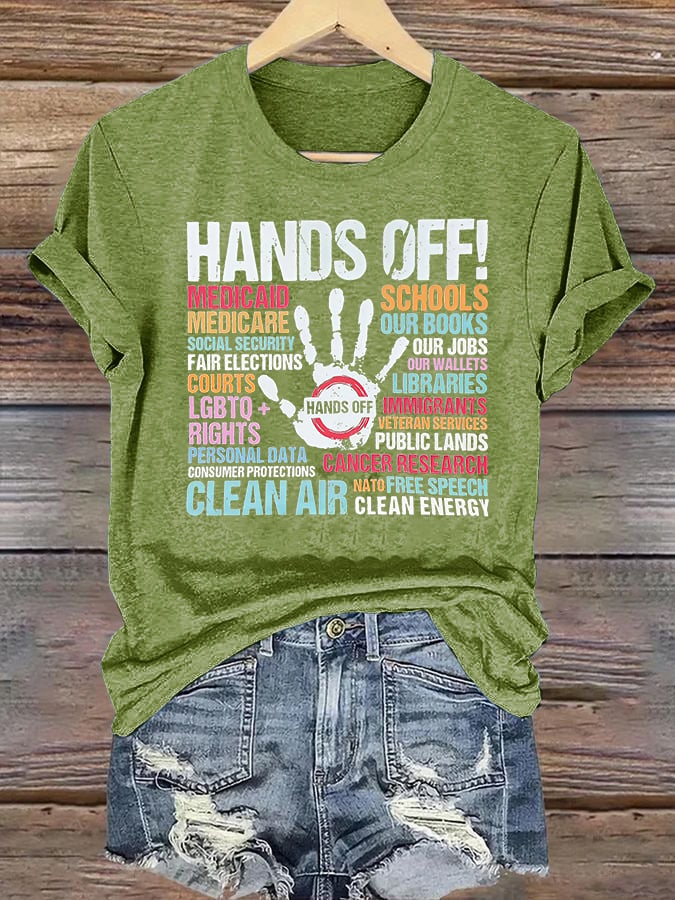 🔥Buy 3 Get 15% Off🔥Women's HANDS OFF! Print T-Shirt