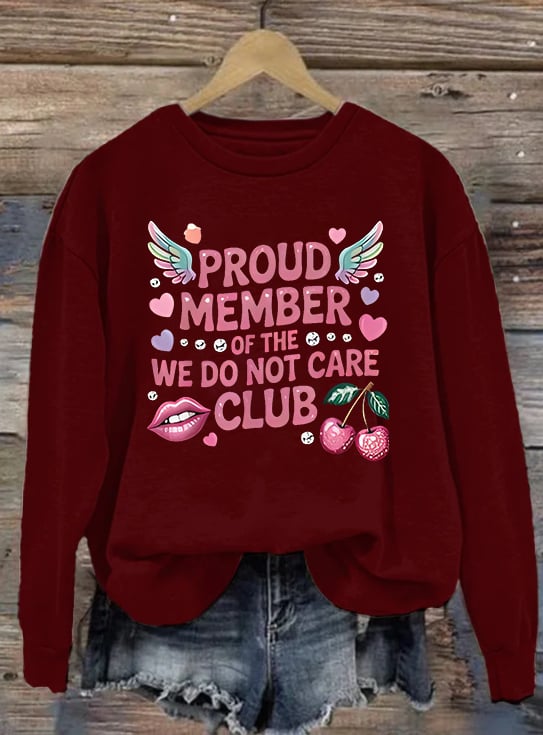 Women's Retro Funny Proud Member Of Club Menopause Perimenopause Print Sweatshirt