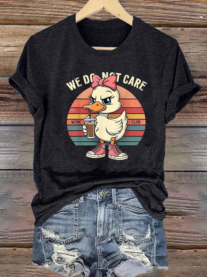 Women's Retro Funny Proud Member Of Club We Do Not Care Menopause Perimenopause Print T-Shirts