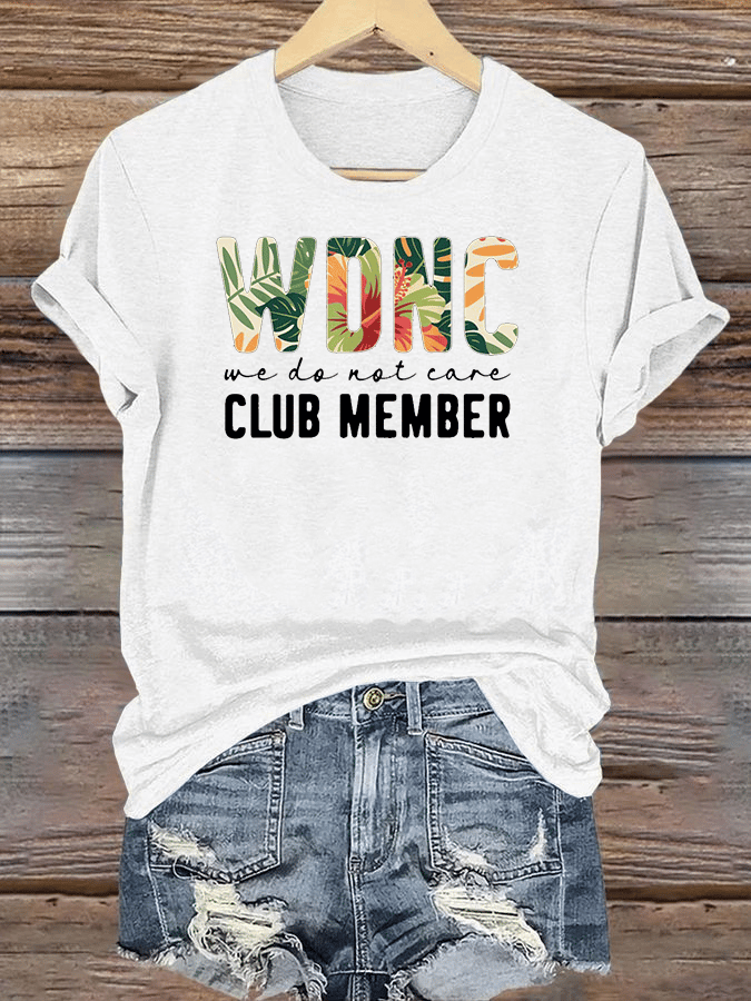Women's Retro Funny Proud Member Of Club Menopause Perimenopause Print T-Shirt