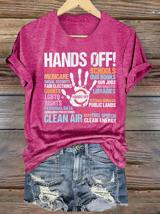 🔥Buy 3 Get 15% Off🔥Women's HANDS OFF! Print T-Shirt