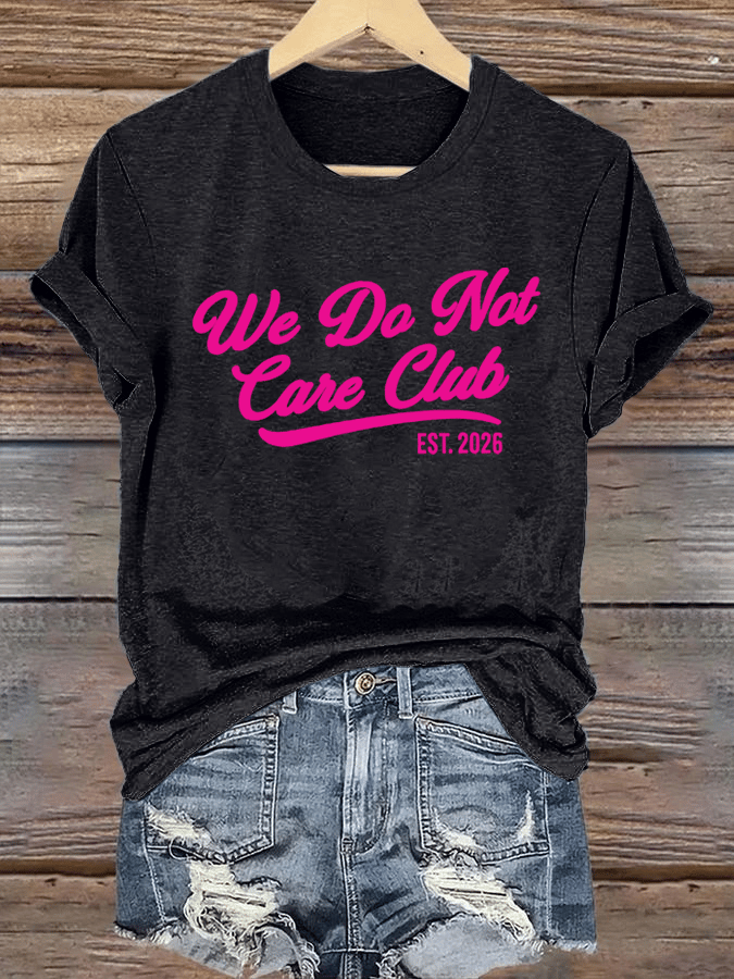 🔥Buy 3 Get 15% Off🔥Women's Retro Funny Proud Member Of Club We Do Not Care Menopause Perimenopause Print T-shirt