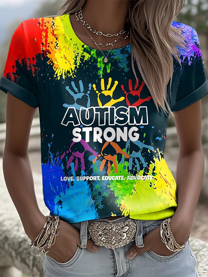 Women's Autism Strong Short-Sleeve T-Shirt