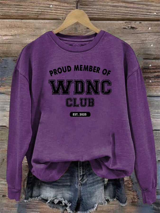 Women's Retro Funny Proud Member Of Club We Do Not Care Menopause Perimenopause Print Sweatshirt