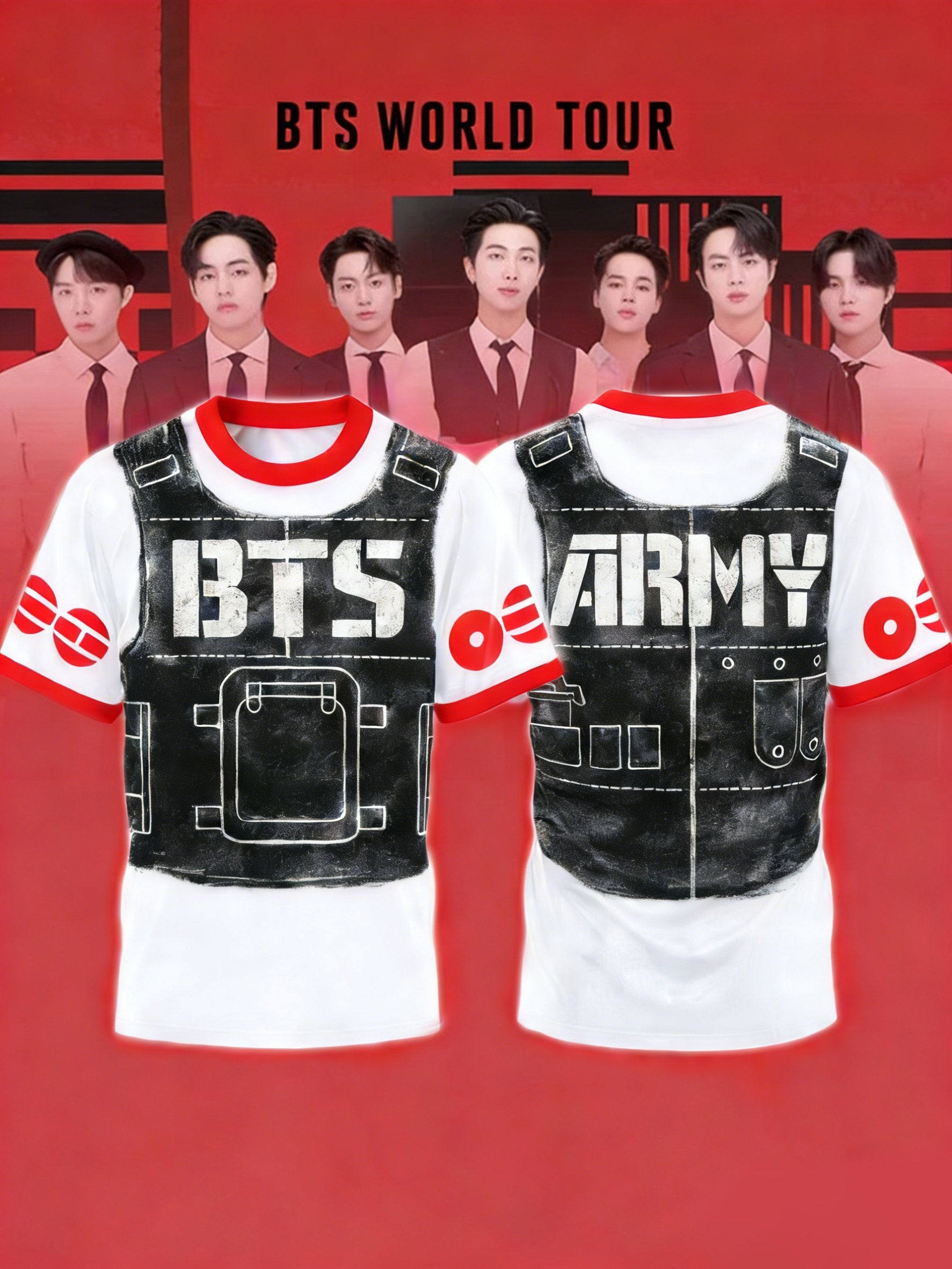 Men's Retro Music Art Printed Top
