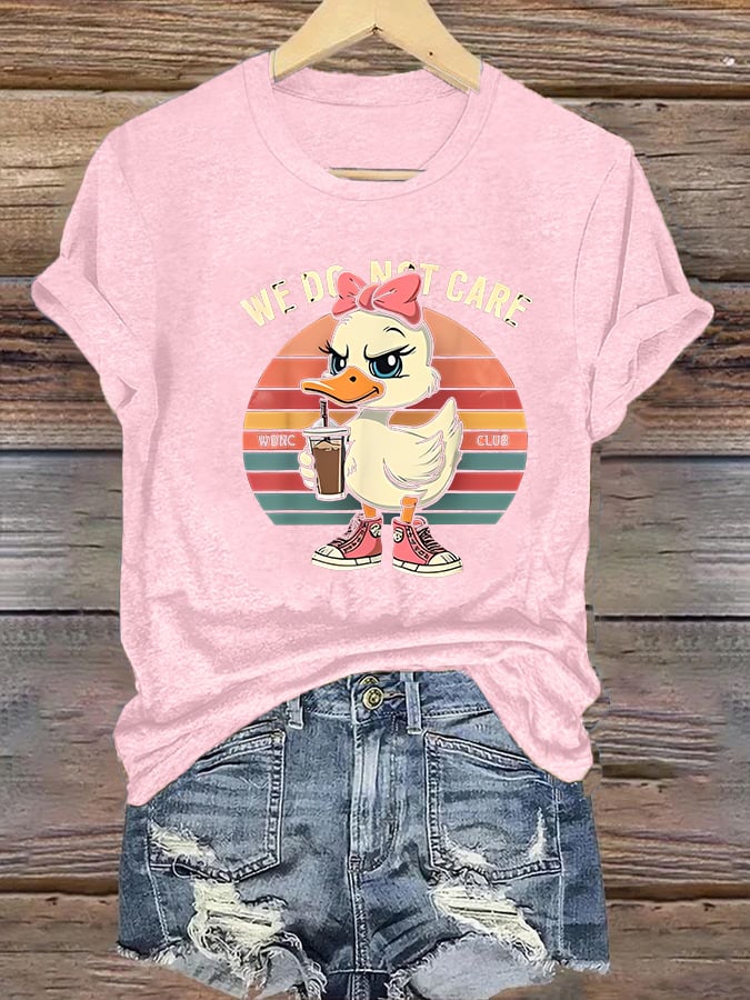 Women's Retro Funny Proud Member Of Club We Do Not Care Menopause Perimenopause Print T-Shirts
