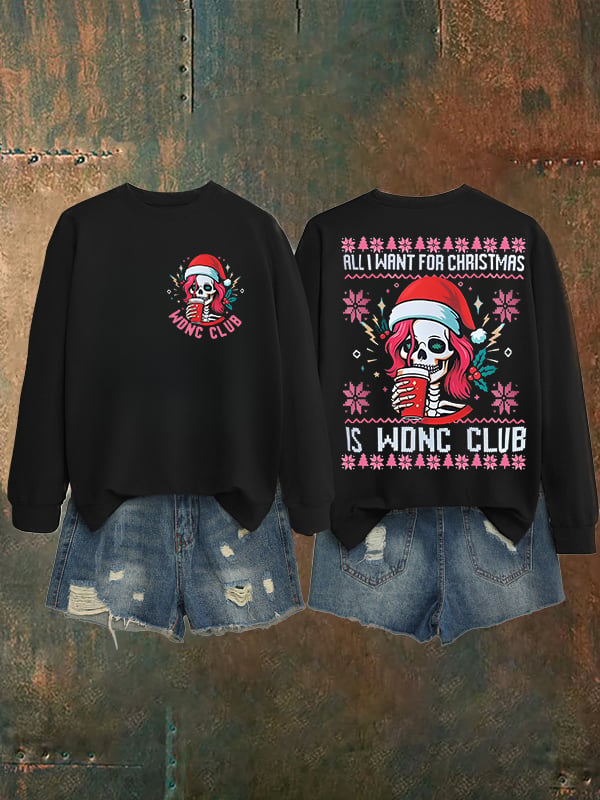 Women's Retro Funny Proud Member Of Club We Do Not Care Menopause Perimenopause Print Sweatshirt