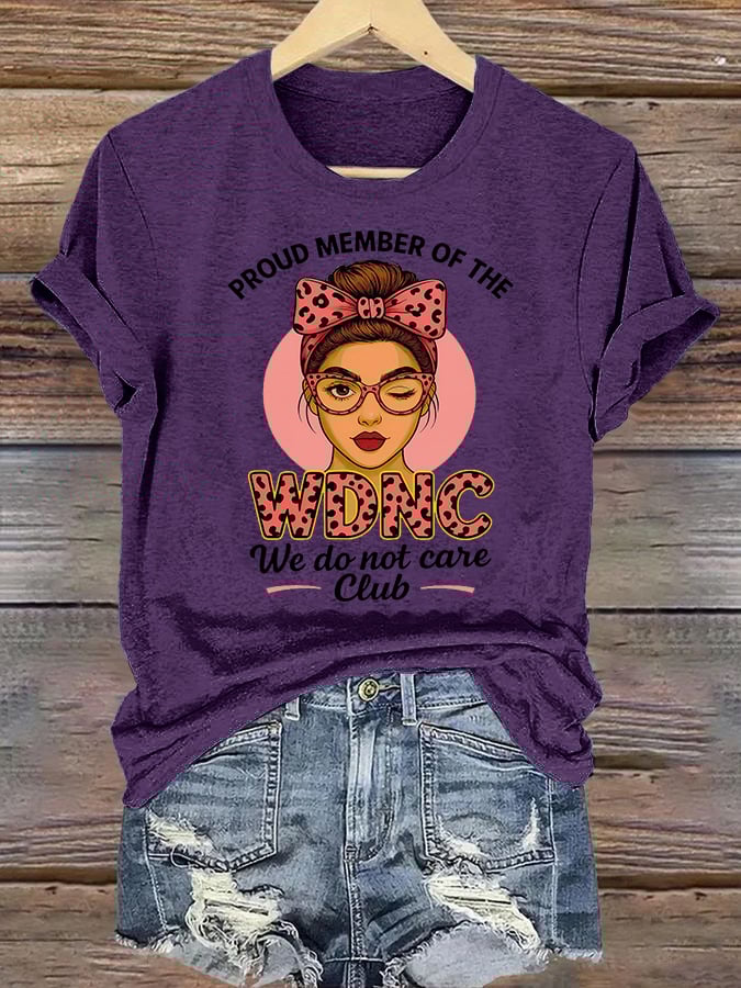 Women's Retro Funny Proud Member Of Club Menopause Perimenopause Print T-Shirt