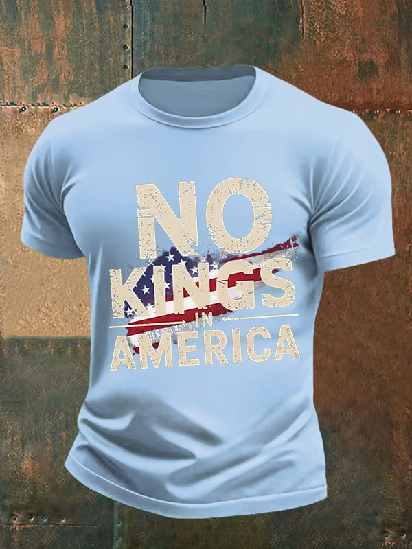 🔥Buy 3 Get 15% Off🔥Men's no kings in America print T-Shirt