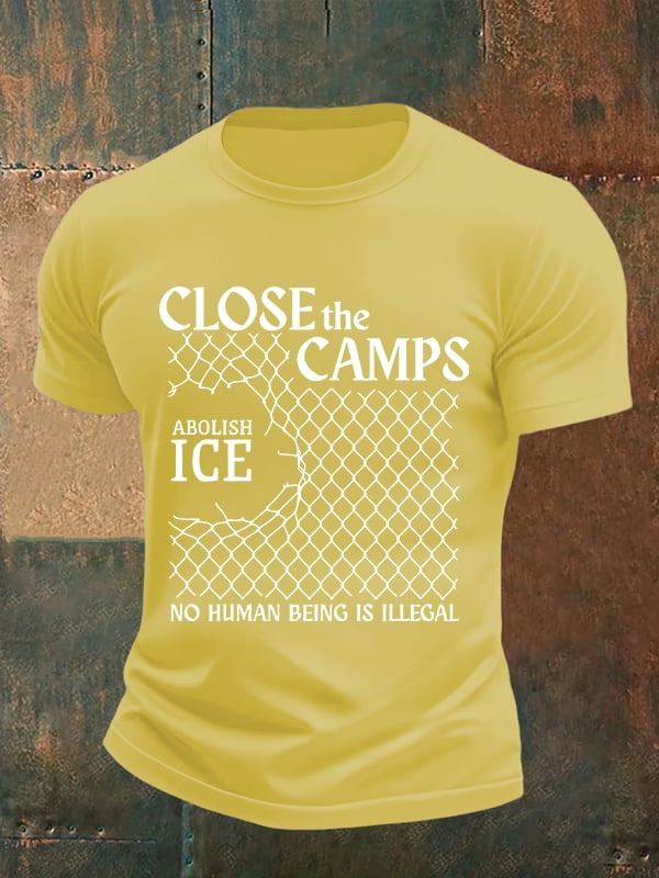 Men's Abolish ICE Close The Camps Print T-Shirt