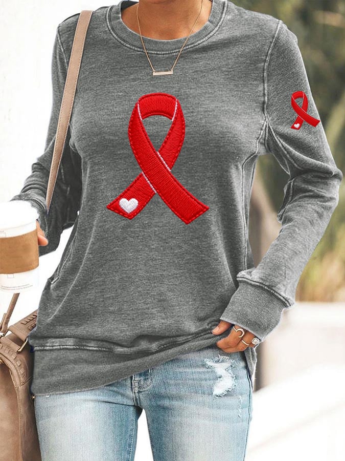 Women's In February We Wear Red Sweatshirt