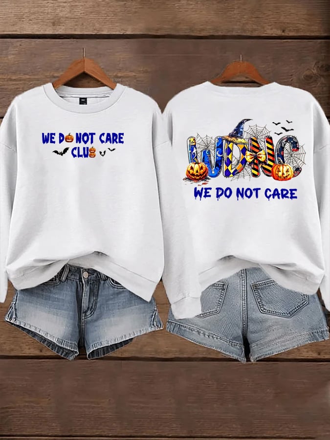 🔥Buy 3 Get 15% Off🔥Women's Halloween WDNC Menopause And Perimenopause Print Sweatshirt