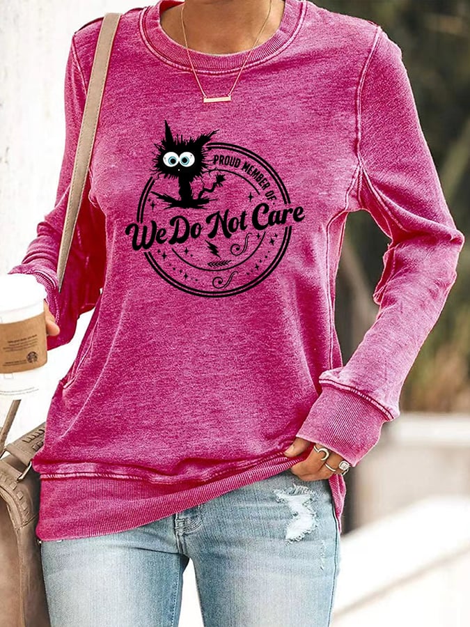 Women's Retro Funny Proud Member Of Club Menopause Perimenopause Print Knitted Tops