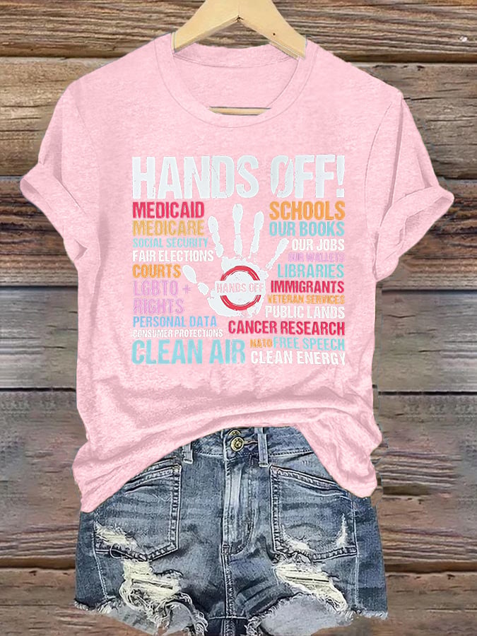 🔥Buy 3 Get 15% Off🔥Women's HANDS OFF! Print T-Shirt