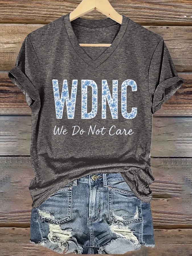 🔥Buy 3 Get 15% Off🔥V-Neck Retro Funny WDNC Menopause Perimenopause Print T-Shirt