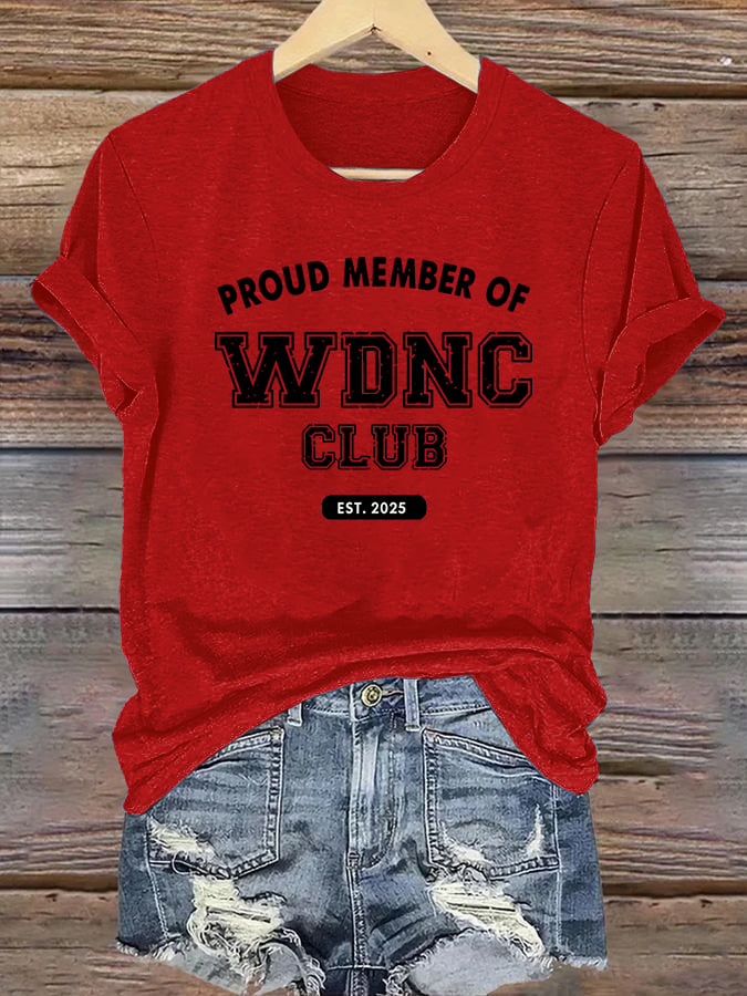 Women's Retro Funny Proud Member Of Club We Do Not Care Menopause Perimenopause Print T-Shirt