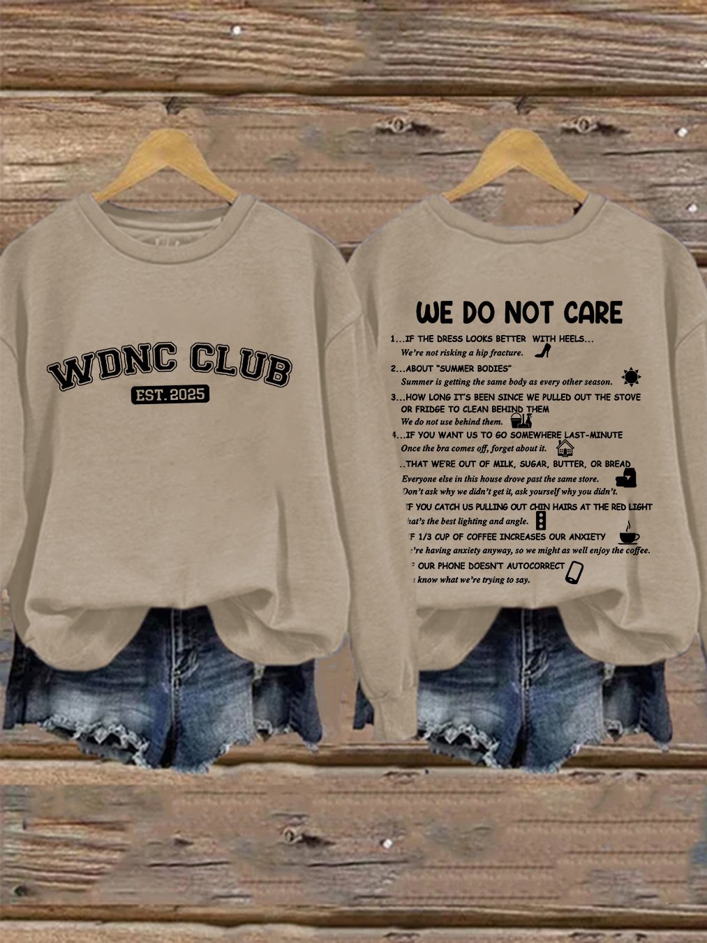 🔥Buy 3 Get 15% Off🔥Retro Funny WDNC Menopause Perimenopause Print Sweatshirt