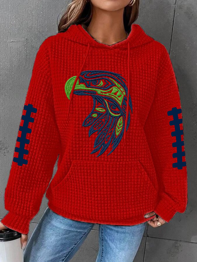 Women's Football Print Hoodie