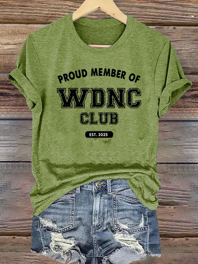Women's Retro Funny Proud Member Of Club We Do Not Care Menopause Perimenopause Print T-Shirt
