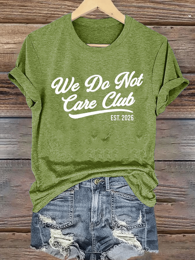 🔥Buy 3 Get 15% Off🔥Women's Retro Funny Proud Member Of Club We Do Not Care Menopause Perimenopause Print T-shirt