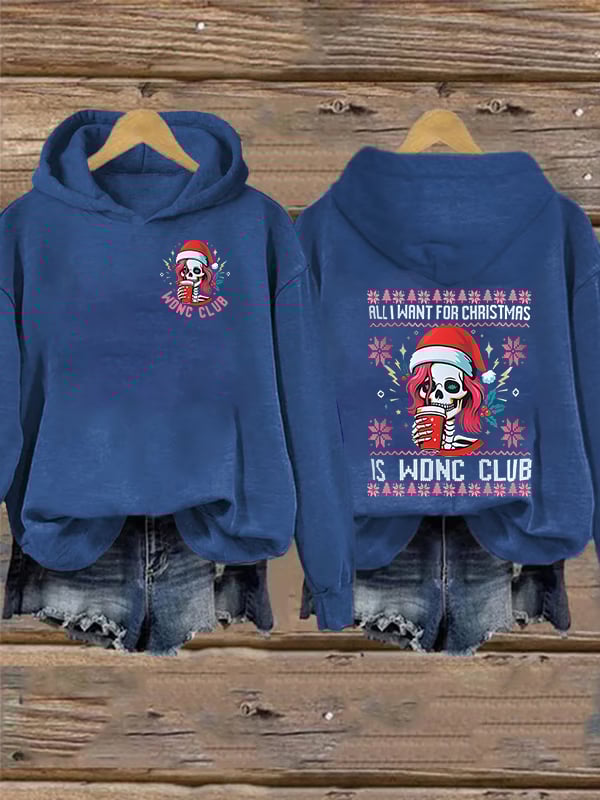 Women's Retro Funny Proud Member Of Club We Do Not Care Menopause Perimenopause Print Hoodie