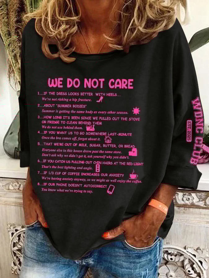 🔥Buy 3 Get 15% Off🔥Retro Funny WDNC Club Menopause Perimenopause Print Sweatshirt
