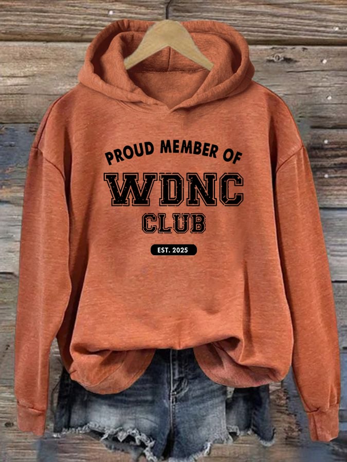Women's Retro Funny Proud Member Of Club We Do Not Care Menopause Perimenopause Print Hoodie