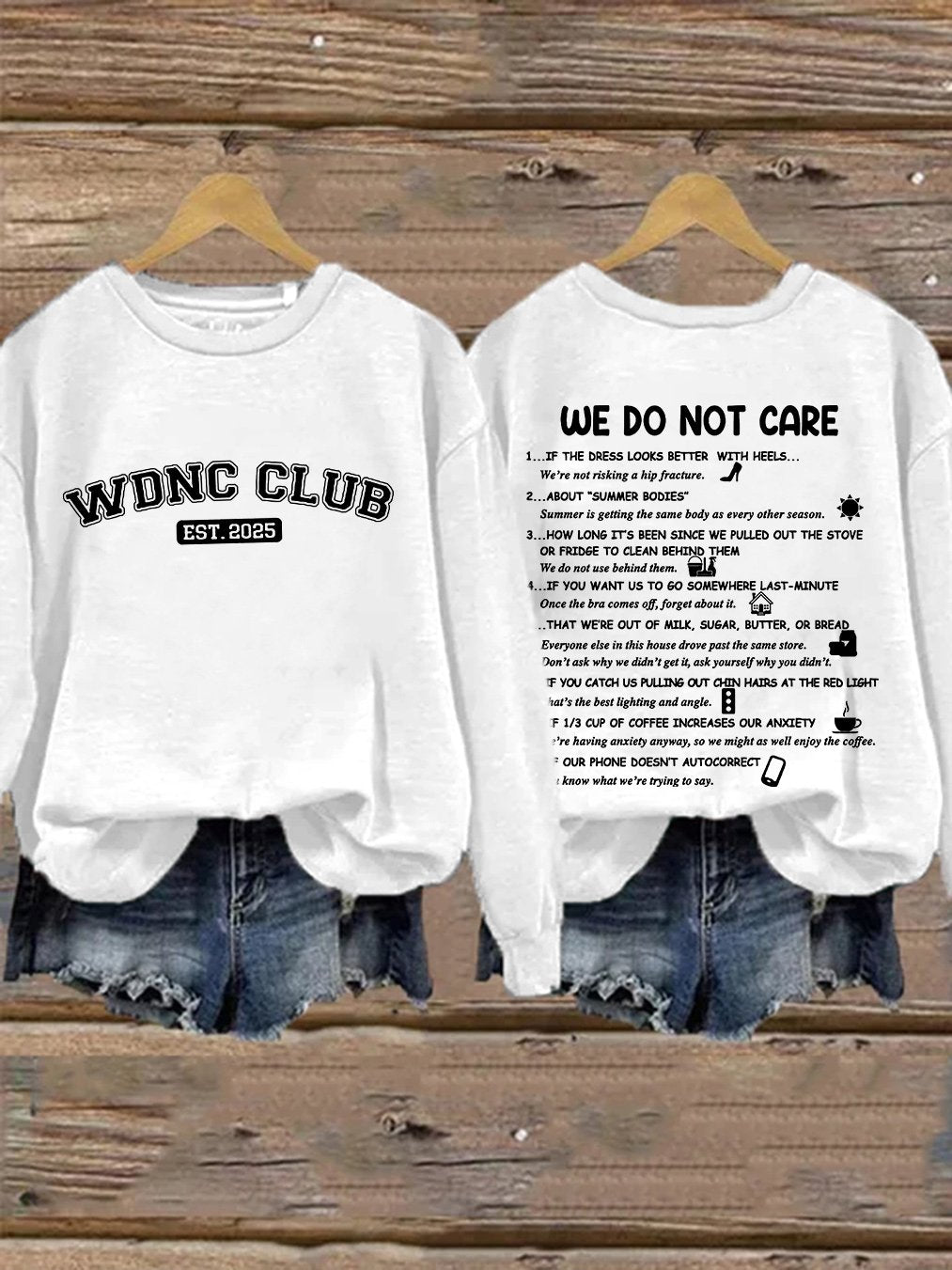 🔥Buy 3 Get 15% Off🔥Retro Funny WDNC Menopause Perimenopause Print Sweatshirt