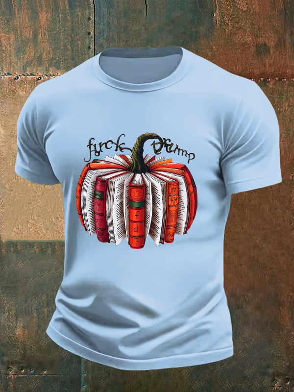 🔥Buy 3 Get 15% Off🔥Men's Fall Book Pumpkin DTF transfer - FDT, Fall Aesthetic print T-Shirt
