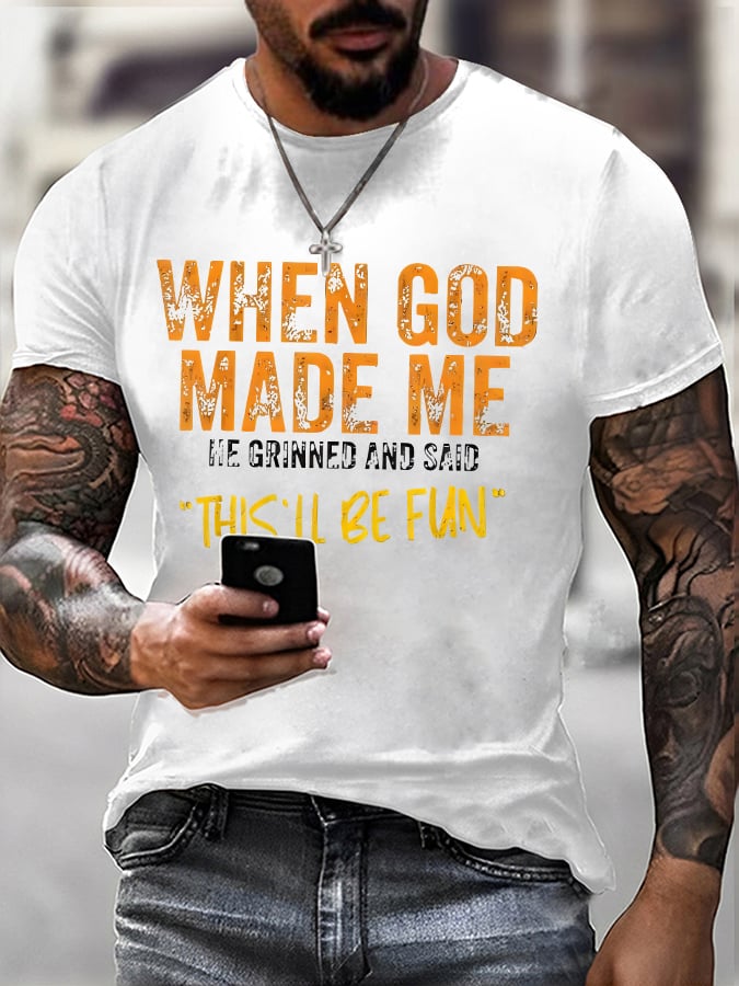 Men'S Casual Faith Short-Sleeved T-Shirt